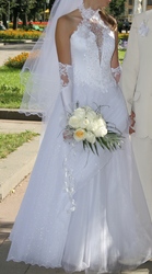 свадебное платье,  белые туфли